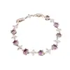 Pulsera de Flor de Circonia de Moda Estilo Coreano, Sensación de Lujo Ligero y Alta Gama, Joyería Exquisita y de Moda para el Día a Día con un Diseño Único