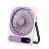 Ventilador Pequeno Portátil, Tamanho Pequeno, Vento Forte, Portátil para Exterior, Resfriamento com Gelo, Recarregável, Alta Velocidade, Longa Duração da Bateria, Ventilador de Mesa, Transfronteiriço