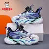 Sapatos Infantis Babudou Sapatos para Meninos 2026 Nova Coleção Primavera Outono Malha Respirável Sapatos Casuais Crianças de Meia-Idade e Grandes Sapatos Esportivos Infantis