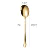 Colher de aço inoxidável 304 espessada, pratos de restaurante, colher de serviço com forro dourado, garfo, suprimentos para hotéis, colher grande
