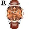 Ontheedge Ruizhi Source RZY028 Reloj de Pulsera de Cuarzo para Hombre con Correa de Acero para Negocios y Comercio Exterior