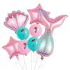 Transfronteiriço novo desenho animado sereia balão terno Amazon decoração de aniversário infantil balão de filme de alumínio fábrica atacado
