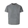 Camiseta Vintage Lavada Patchwork Desconstruído Retro Americana de Manga Curta para Homens e Mulheres, Marca Tendência de Verão Solta High Street Meia-Manga