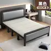 Cama plegable de cuatro pliegues, Cama individual para uso doméstico, Cama simple para siesta en la oficina, Cama doble para viviendas de alquiler, Cama de hierro para adultos