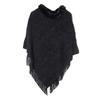 Chal de punto con flecos de color liso y lentejuelas para comercio exterior para mujer, estilo europeo y americano, nuevo chal con cuello de piel de alta gama para otoño e invierno