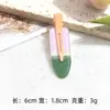 Grampo de cabelo acrílico colorido sem costura de 6cm para mulheres, presilha lateral para cabelo solto e franja, presilha fofa para maquiagem, acessório de cabelo