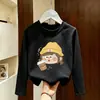 Camiseta de manga larga de algodón puro para niña, nuevo modelo otoño 2026, camiseta básica para llevar sola o debajo, top casual para primavera y otoño para niños