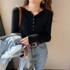Suéter de Tricô Gola Redonda para Mulheres, Novo Estiloso Outono 2026, Peça Básica para Usar por Baixo, Suéter Pulôver com Design Único