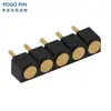 Conector POGOPIN dedal de resorte dedal de antena chapado en oro pasador de inserción de pasador de dedal lado del orificio del pasador pasta de soldar tipo cable de soldadura de carga pasador plano