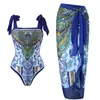 2025 nuevo traje de baño retro europeo y americano de comercio exterior traje de baño conservador de una pieza sexy traje de baño para mujer traje de traje de baño con falda de gasa transfronterizo