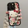 Linda Flor KT Gato Adecuado para Funda de Teléfono Móvil Iphone17Promax 16 Amigas Dibujos Animados 15 Huawei Xiaomi 14 Femenino
