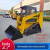 Condução skid steer loader fábrica fornecimento direto terraplenagem esteira deslizante pequena empilhadeira pequena skid steer machine