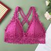 Alça Cruzada Renda Costas Bonitas Puro Desejo Sexy Vazado Respirável Push-Up Seios Pequenos Mostrando Grande Push-Up Sem Aro Lingerie Atacado