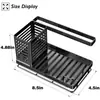 Cesta Escurridora de Cocina Transfronteriza Estante Escurridor Multifuncional de Pared para el Hogar Nuevo Estante de Almacenamiento de Trapos de Acero al Carbono Multicapa