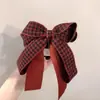 Acessórios de Cabelo Elegantes para Mulheres - Presilha Banana com Laço Pied-de-Poule Novo Outono e Inverno Dongdaemun Coreano