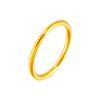 Anillo clásico liso de herencia de ley antigua, anillo liso, anillo de cola de oro real chapado en cobre para mujer de oro de Vietnam, anillo de fábrica outlet