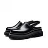 Una generación de sandalias de cuero de verano Baotou para hombre con suela gruesa, sandalias casuales transpirables aumentadas, zapatos romanos personalizados, moda