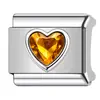 Corazón estampado con diamantes, personalizado, hecho a mano, único, italiano, DIY, accesorios para pulseras de acero inoxidable y joyería - abastecimiento