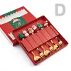 Juego de Cucharas de Navidad de Acero Inoxidable Vajilla de Navidad Cuchara de Café Tenedor de Fruta Cuchara de Muñeco de Navidad Cuchara Tenedor