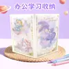 Carpeta Portadocumentos Doble Forma Colorida con Lentejuelas para Bricolaje Carpeta de Plástico PP con Impresión a Color Portadocumentos Multibolsillo con Lentejuelas