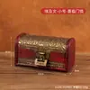 Caja de Almacenamiento Retro Cofre del Tesoro para Niños con Cerradura, Caja de Contraseña, Exquisita Caja de Joyería, Caja del Tesoro, Caja de Madera