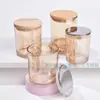 Nuevo frasco de vidrio para velas de 300 ml, galvanizado, chapado iónico, de colores, botella de vidrio spot, taza para velas de aromaterapia