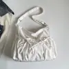 Bolso de lona de lunares de gran capacidad para nicho transfronterizo, nudo de lazo, femenino, versátil, para ir al trabajo, de un solo hombro, cruzado, bolso de mano, mujer