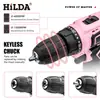 Hilda/Hilda Batería de Litio Recargable Doméstica 12V Taladro de Mano Destornillador Eléctrico Juego Venta al por Mayor