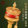 Aldea Tibetana Perla Dzi Manivela Rueda de Oración de Cuero Rojo Estilo Tibetano Hogar Portátil Cilindro Giratorio Barril Dorado Giratorio Adorno