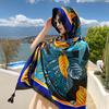 Estilo étnico boêmio Yunnan Shawl Dali Turismo Proteção solar Borla Cachecol Retro Seaside Beach Cachecol de seda