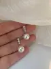 Pendientes Llamativos de Perla de Circonio Adecuados para Otoño, Pendientes de Lujo Ligero y de Gama Alta con un Toque Femenino y Elegante, Pendientes de Moda