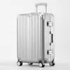 Maleta de Marco de Aluminio de 24 pulgadas con Candado de Aduana, Maleta de Viaje con Ruedas Universales, Adecuada para Equipaje de Mano, Maleta de Carrito de 20 pulgadas con Ruedas Silenciosas para Mujer