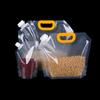 Bolsa de almacenamiento de grano al por mayor transparente autosoportante con boquilla de succión bolsa de embalaje de arroz bolsa de embalaje sellada a prueba de humedad