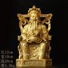 Dios de la Riqueza, decoración, bronce, sentado, dragón, silla, tesoro, cuenco, texto, Dios de la Riqueza, estatua de cobre, gran tienda, apertura, hogar, soporte, hogar