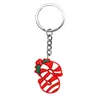 Chaveiro de Natal com Letra Inglesa Mais Vendido Transfronteiriço Chaveiro de Borracha Macia PVC Acessórios de Pingente de Boneco de Desenho Animado