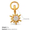 Moda Europea y Americana Versátil DIY Vida Marina Delfín Tiburón Colgante Acero Inoxidable Chapado en Oro de 18K Incrustado con Circonita Accesorios