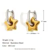 Moda europeia e americana temperamento personalidade alta qualidade brincos de ouro aço inoxidável banhado a ouro 18K pulseira anel exagerado vintage mulheres