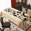 Mantel Retro Nuevo 2026 con un Toque de Lujo Ligero y de Gama Alta, Mantel Rectangular para Mesa de Comedor, Impermeable, Resistente al Aceite y Lavable para Mesa de Café