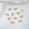 Retenção Forte de Cor Ouro 14K Preenchido Superfície Lisa Cortada Contas Cilindricas Contas Espaçadoras de Cintura Estreita Contas Artesanais Acessórios para Joias DIY Pérolas
