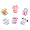 Pijama Lindo de Dibujos Animados Sanrio Accesorios Brillantes de Resina Pegamento Crema Funda de Teléfono DIY Pasador Pegatina para Refrigerador Accesorios para Coche