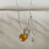 Colar de Pérolas Estilo Ins para Mulheres, Design Versátil de Nicho, Corrente de Clavícula de Luxo Leve de Alta Qualidade com Pingente de Coração, Joias para Atacado