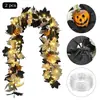 Guirnalda de Hojas de Arce Artificial Transfronteriza, Decoraciones Colgantes de Hojas Artificiales para Festival de la Cosecha de Otoño, Halloween, Decoraciones para Fiesta en el Jardín al por Mayor