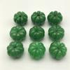 Cuentas de calabaza talladas en verde seco de jadeíta de Myanmar, cuentas sueltas de dragón de hierro crudo, accesorios de joyería DIY, pulsera colgante de cuentas de jade al por mayor
