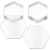 Em estoque transfronteiriço transparente hexagonal acrílico cartão de posição em branco cartão de assento cartão de visita de convidado decoração de logotipo placa diy