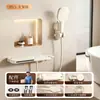 Grifo de bañera de cascada transfronterizo, cabezal de ducha oculto de pared, juego de agua fría y caliente, mezclador empotrado para baño