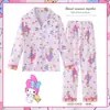 Novo Conjunto de Pijama Feminino Estilo Sudeste Asiático, Cardigan Cartoon de Manga Longa para Primavera e Outono, Roupa de Casa para Meninas Mais Velhas, Adequado para Usar Fora