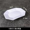 Plato rectangular de cerámica blanca pura para uso comercial y doméstico, ideal para cenas frías, vajilla de hotel.