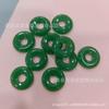 Colgante con hebilla de paz de jade blanco de imitación de 18 mm y 6 mm con agujero grande, joyería DIY, pulsera y cuentas para ropa.