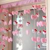 Cortina de Puerta sin Clavos Love Kitty Cat Cortina de Puerta Divisoria para Sala de Estar Cortina Decorativa de Pared Colgante para el Hogar en las Cuatro Estaciones Velcro