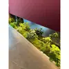 Combinación de plantas verdes artificiales tira larga paisajismo rincón de entrada interior jardinera adorno de planta centro comercial ventana musgo ornamental